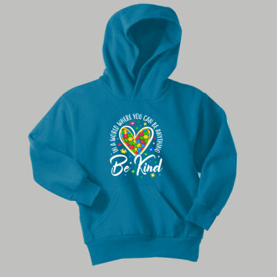Youth - Be Kind Heart Hoodie - Autism Awareness Thumbnail