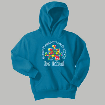 Youth - Be Kind Puzzle Piece Hoodie - Autism Awareness Thumbnail