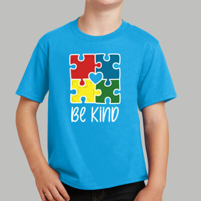 Youth - Be Kind Puzzle T-Shirt - Autism Awareness Thumbnail