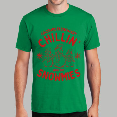 Adult T-Shirt - Winter - Chillin With The Snowmies Red Thumbnail