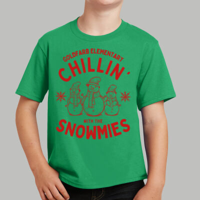 Youth T-Shirt - Winter - Chillin With The Snowmies Red Thumbnail