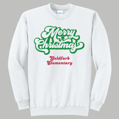 Adult Crewneck - Winter - Merry Christmas Red and Green  Thumbnail