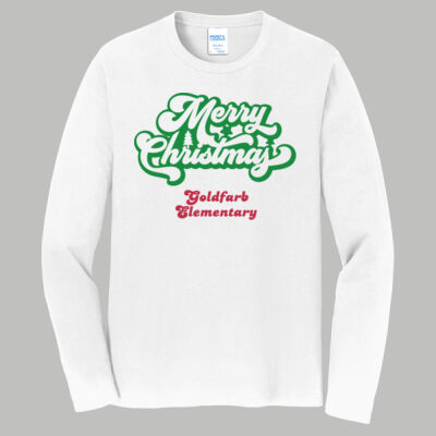 Adult Long Sleeve Shirt - Winter - Merry Christmas Red and Green  Thumbnail