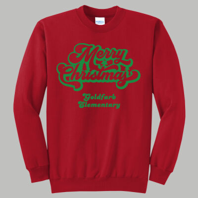 Adult Crewneck - Winter - Merry Christmas Green Thumbnail