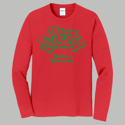 Adult Long Sleeve Shirt - Winter - Merry Christmas Green Thumbnail