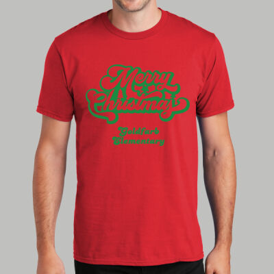 Adult T-Shirt - Winter - Merry Christmas Green Thumbnail