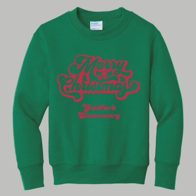 Youth Crewneck - Winter - Merry Christmas Red Thumbnail