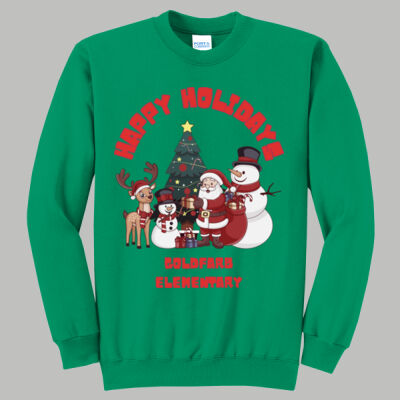 Adult Crewneck - Winter - Happy Holidays Red Thumbnail
