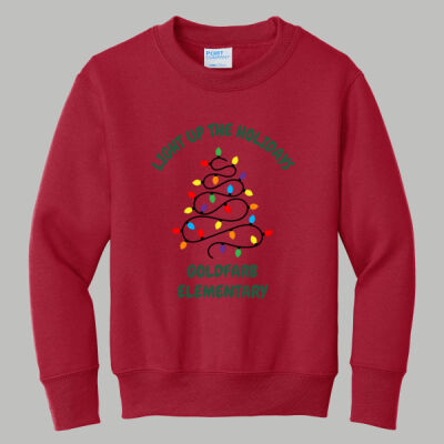 Youth Crewneck - Winter - Light Up Green Thumbnail
