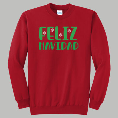 Adult Crewneck - Winter - Feliz Navidad Green Thumbnail