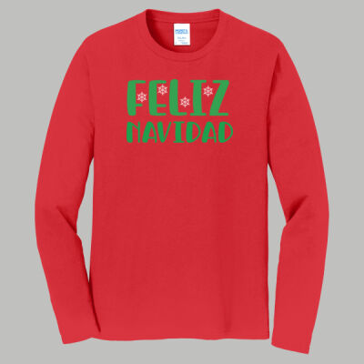 Adult Long Sleeve Shirt - Winter - Feliz Navidad Green Thumbnail