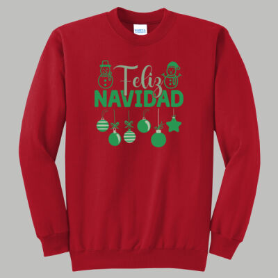 Adult Crewneck - Winter - Feliz Navidad Green Thumbnail