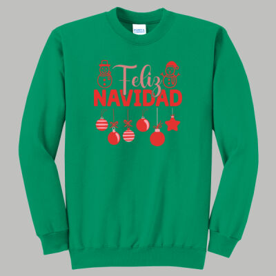 Adult Crewneck - Winter - Feliz Navidad Red Thumbnail
