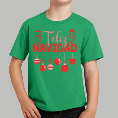Youth T-Shirt - Winter - Feliz Navidad Red Thumbnail