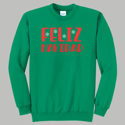 Adult Crewneck - Winter - Feliz Navidad Red Thumbnail