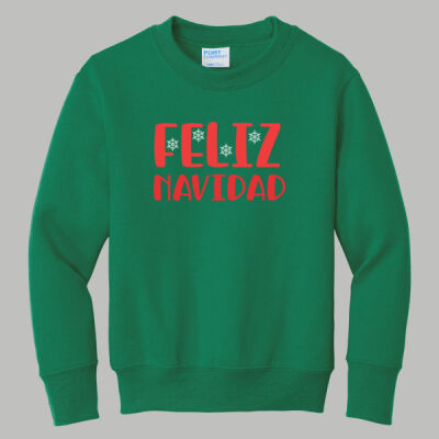 Youth Crewneck - Winter - Feliz Navidad Red Thumbnail