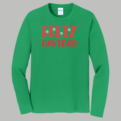 Adult Long Sleeve Shirt - Winter - Feliz Navidad Red Thumbnail